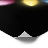 ハッピーホリデー&カラフルフェスティバルクリスマスライト ポスター (角)