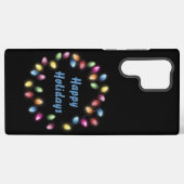 ハッピーホリデー&カラフルフェスティバルクリスマスライト SAMSUNG GALAXYケース (裏面横)