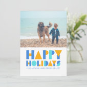 ハッピーホリデー カラフルフォトコラージュ ホリデーカード (スタンド正面)