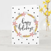 ハッピーホリデー カード (黄色い花)