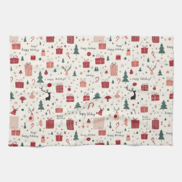 ハッピーホリデー キッチンタオル