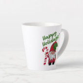 ハッピーホリデー!キャンディーケーン格言 カフェラテマグ (右アングル)