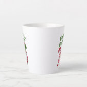 ハッピーホリデー!キャンディーケーン格言 カフェラテマグ (正面)