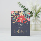 ハッピーホリデー キャンディーケーン | ホリデー フォト カード (スタンド正面)