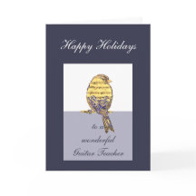 ハッピーホリデー ギター教師 音符 鳥