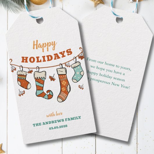 ハッピーホリデー ギフトタグ