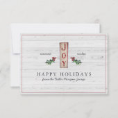 ハッピーホリデー |クラシックク素朴リスマス カード (正面)