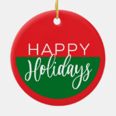 ハッピーホリデー – クリスマスオーナメント (裏面)