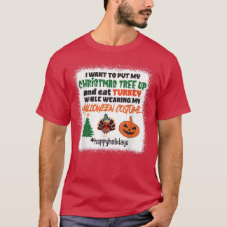 ハッピーホリデー,クリスマスツリー,トルコ,ジャック・オラン Tシャツ