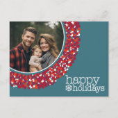 ハッピーホリデー – クリスマスフォトベリーリース シーズンポストカード (正面)