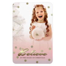 ハッピーホリデー。クリスマスプレゼントのフォトマグネット