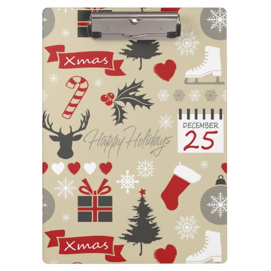 ハッピーホリデー クリップボード (正面)
