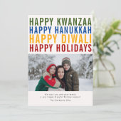ハッピーホリデー、クワンザァ、ディワリ、ハヌカ シーズンカード (スタンド正面)