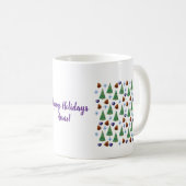 ハッピーホリデー コーヒーマグカップ (正面右)