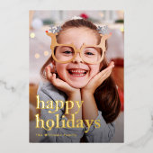 ハッピーホリデー ゴールド フォイル カード (正面)