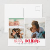 ハッピーホリデー | シッエレガントクモダン写真 ポストカード (正面/裏面)