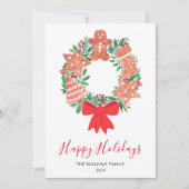 ハッピーホリデー シュガークッキー リース シーズンカード (正面)