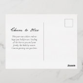 ハッピーホリデー シンプル ゴールド ホイル ホリデー ポストカード (裏面)