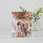 ハッピーホリデー シンプル ゴールド ホイル ホリデー ポストカード (立ち正面)