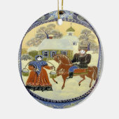 ハッピーホリデー、スカンジナビア教会 セラミックオーナメント (左)