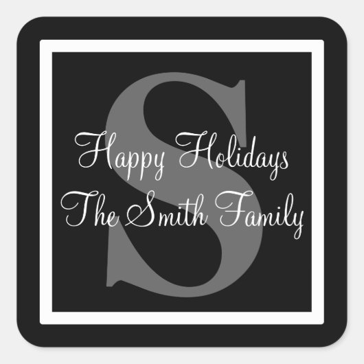 ハッピーホリデー スクエアシール (正面)