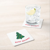 ハッピーホリデー スクエアペーパーコースター (インサイチュ)
