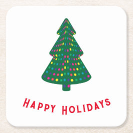 ハッピーホリデー スクエアペーパーコースター