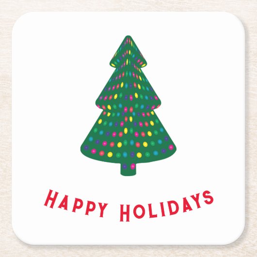 ハッピーホリデー スクエアペーパーコースター (正面)