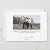 ハッピーホリデー | スクリプエレガントト3フォトクリスマス シーズンカード (裏面)