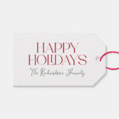 ハッピーホリデー スクリプト ギフトタグ (正面(横))