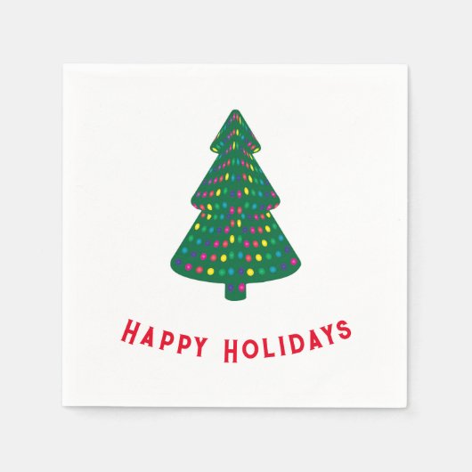 ハッピーホリデー スタンダードカクテルナプキン (正面)