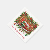 ハッピーホリデー スタンダードカクテルナプキン (角)
