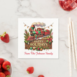 ハッピーホリデー スタンダードカクテルナプキン