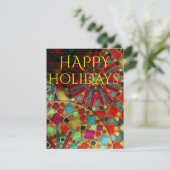 ハッピーホリデー ステンドオーナメント シーズンカード (スタンド正面)