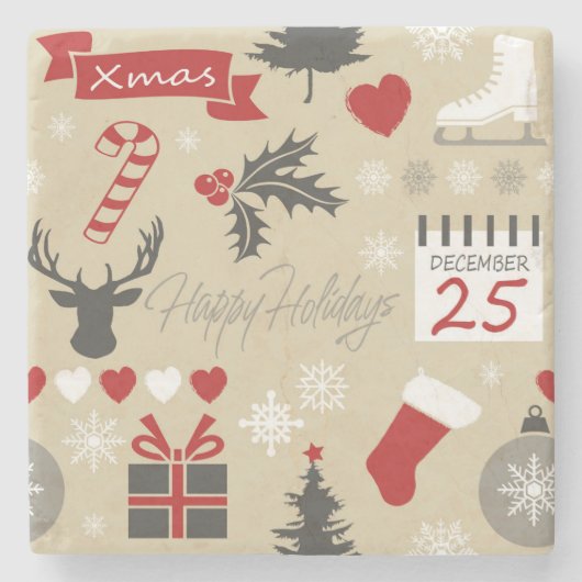 ハッピーホリデー ストーンコースター (正面)