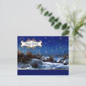 ハッピーホリデー。スノーヴィレッジ絵画ズ シーズンポストカード (スタンド正面)