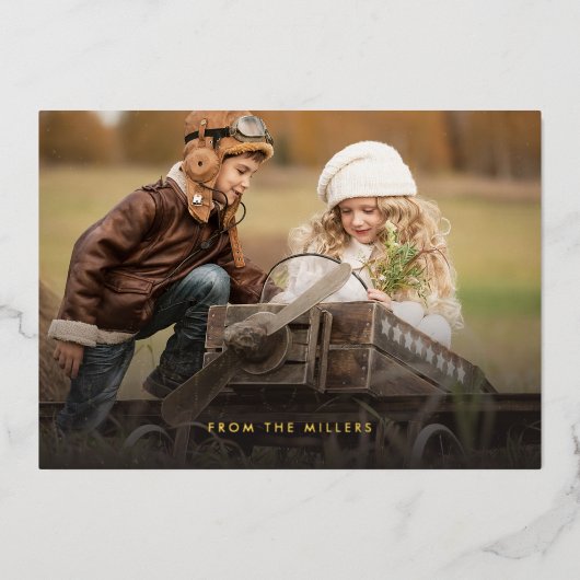 ハッピーホリデー スノー 箔シーズンカード (正面)