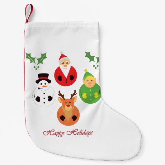 ハッピーホリデー！ スモールクリスマスストッキング (正面)