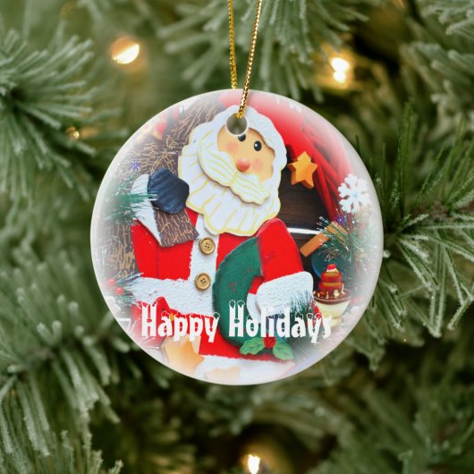 ハッピーホリデー セラミックオーナメント (ツリー)