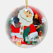 ハッピーホリデー セラミックオーナメント (正面)