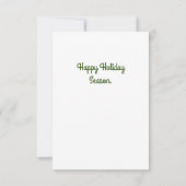 ハッピーホリデー。タキシード猫のクリスマスカード。 (裏面)