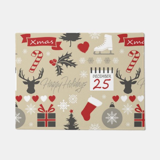 ハッピーホリデー ドアマット (正面)