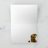 ハッピーホリデー – パグクリスマスカード シーズンカード (内部)