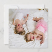 ハッピーホリデー ピンクのリース | ホリデー フォト カード (裏面)