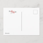 ハッピーホリデー ピンクのリース | ホリデー フォト カード (裏面)