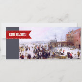 ハッピーホリデー。ファインアートのクリスマスグリーティングカード シーズンカード (正面)