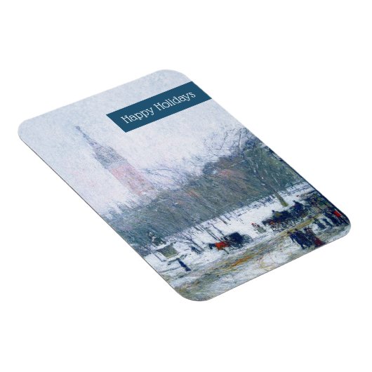 ハッピーホリデー。ファインアートクリスマスプレゼント磁石 マグネット (右側)