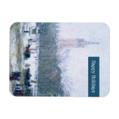 ハッピーホリデー。ファインアートクリスマスプレゼント磁石 マグネット (横)