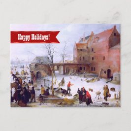 ハッピーホリデー。ファインアートクリスマス シーズンポストカード