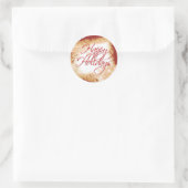 「ハッピーホリデー」フェスティバル挨拶 ラウンドシール (バッグ)